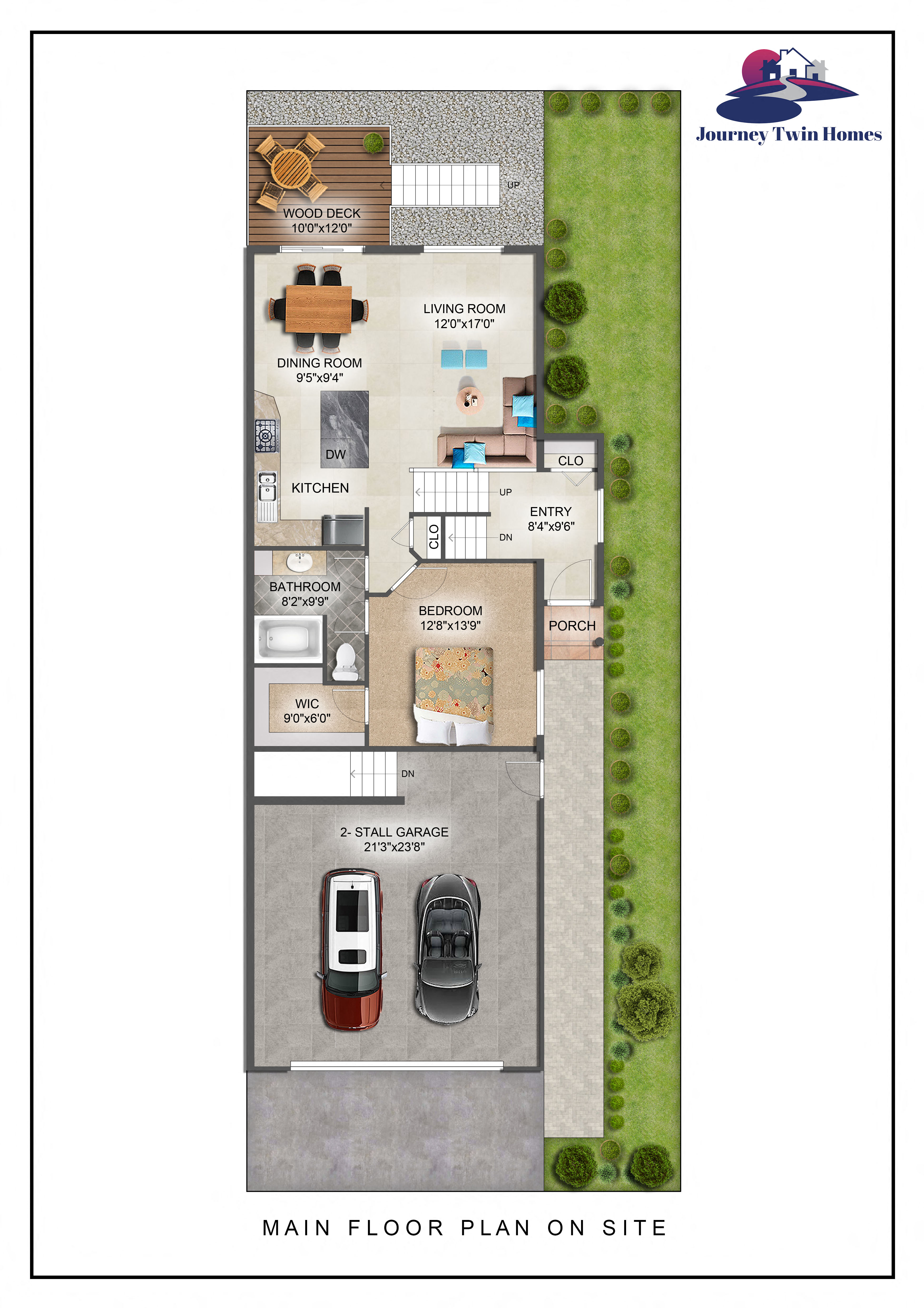 Floor plan for 3 beds, 2 baths, 1790 sqft
